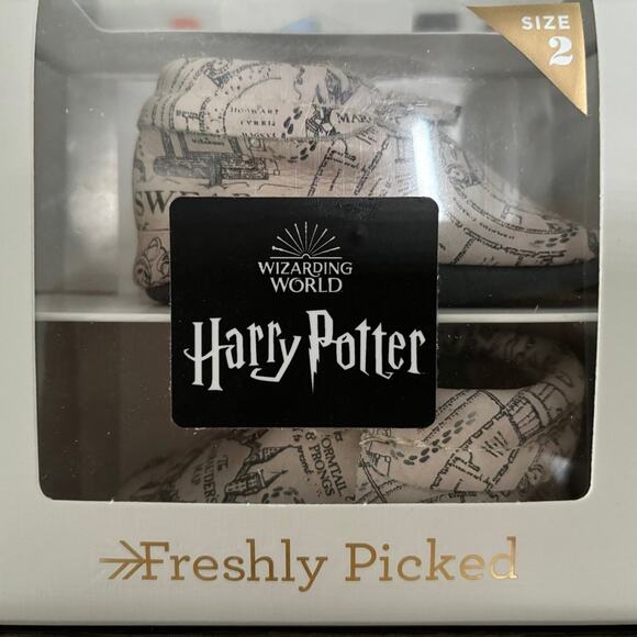 Harry Potter Marauders Map Freshly Picked Moccasins Size 2 New In Box - Picture 1 of 3